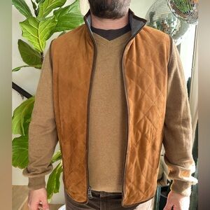 Peter Millar Quilted Tan Vest